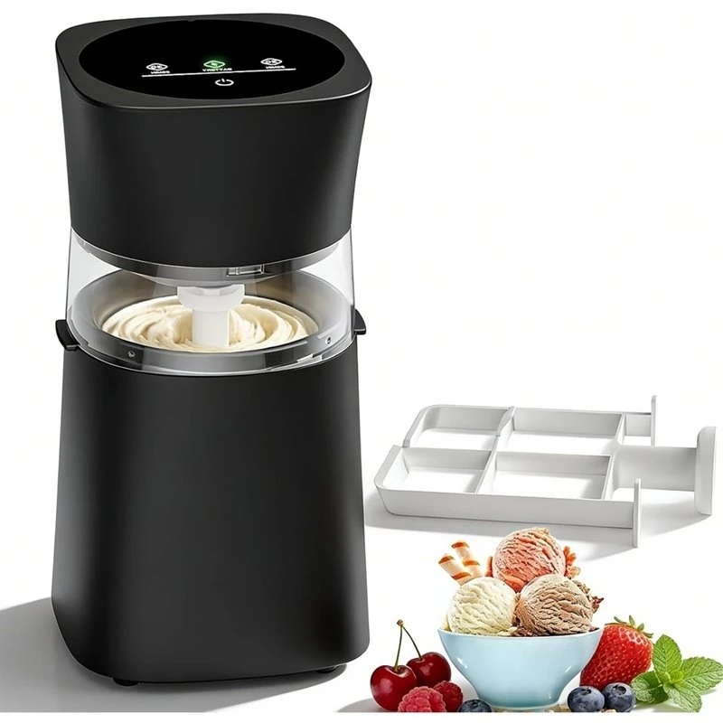 A56T-For Gelato, Frozen-Yogurt Compatible Ice Cream Maker Machine With Pre-Freeze Bowl, Rechargeable Homemade Design