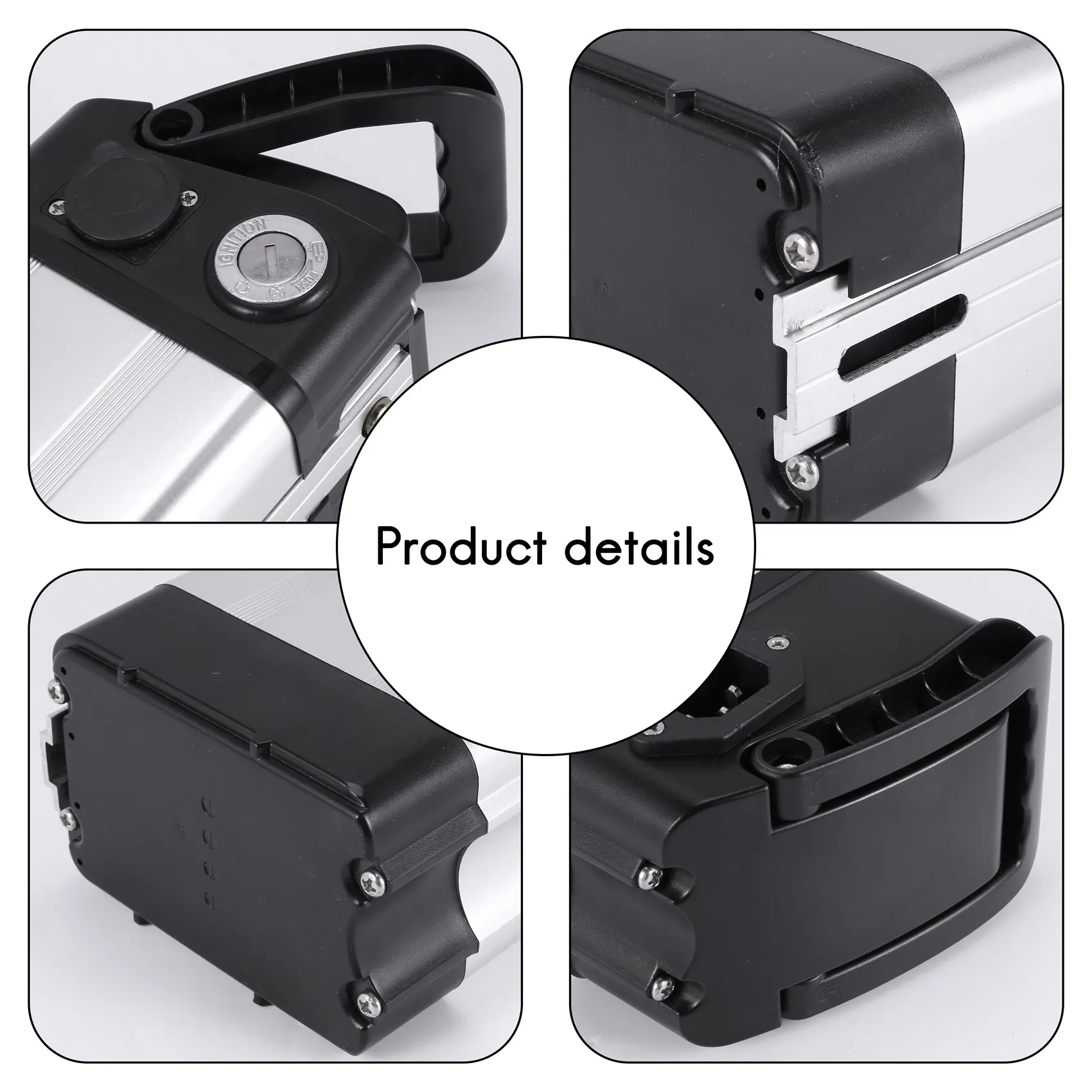 

T34C Electric Bike 36V/48V Large Capacity Battery Case 18650 Holder Case E-Bike Accessories DC Head