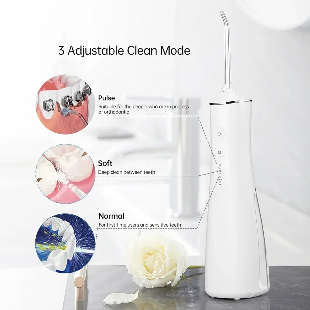 Portable IPX7 Waterproof Cordless Denta Faucet Water Jet Floss Portable Denta Water Flosser