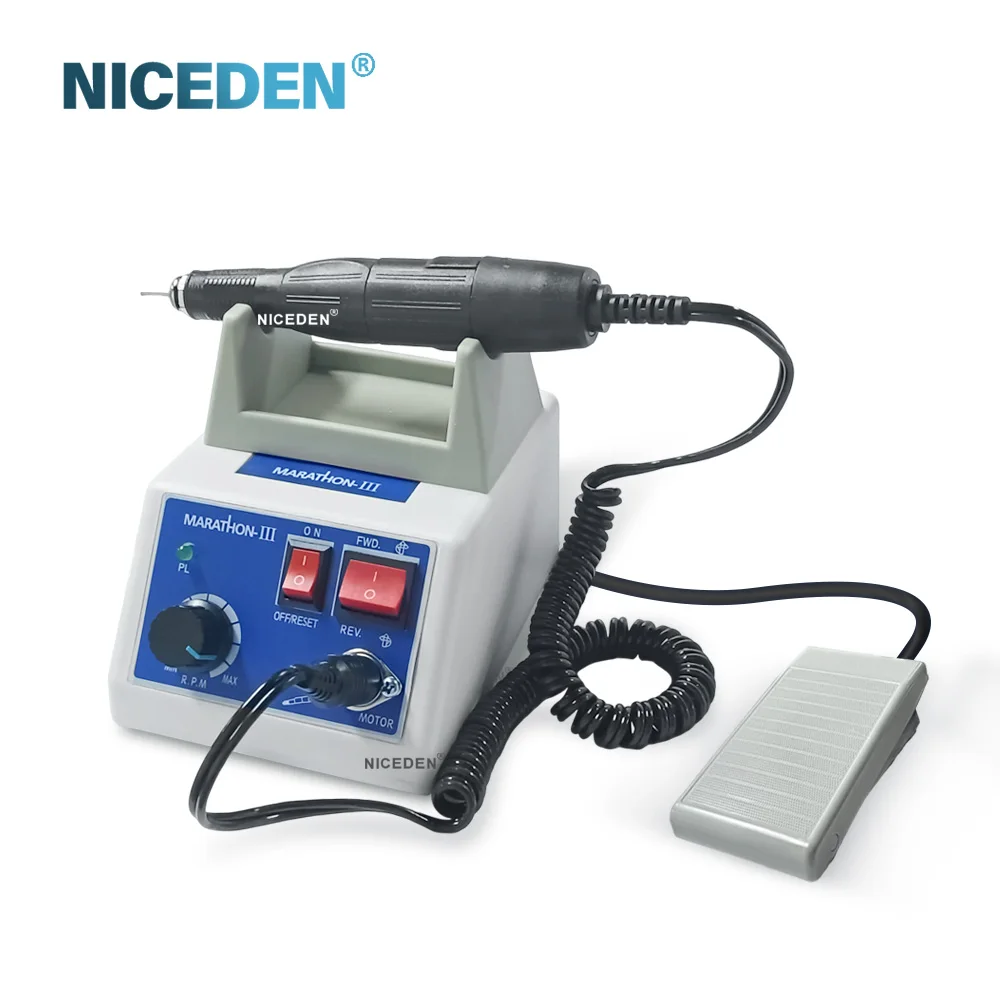 

Dental Lab E Type Polishing Micromotor Polish Hand Grinder Handpiece SEAYANG MARATHON 3 Electric Motor 35000 RPM Nail Carving