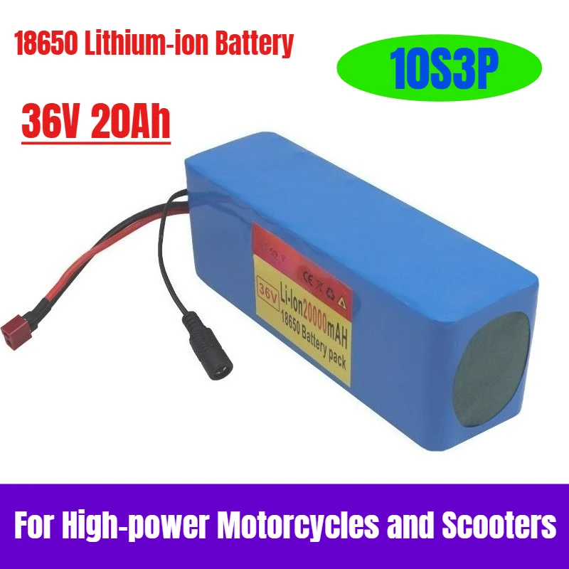 10S3P 36V 20Ah 18650 بطارية ليثيوم أيون 500W للدراجات النارية والدراجات البخارية عالية الطاقة #1