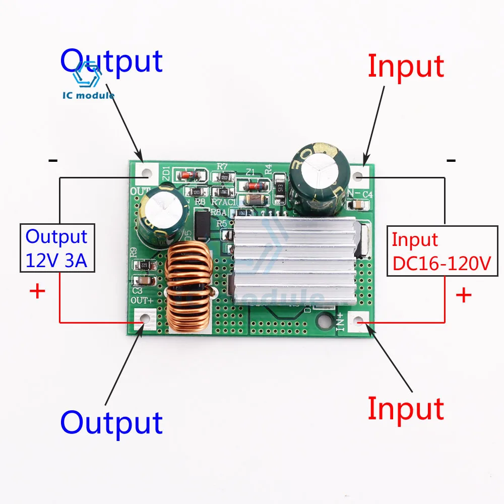 DC 9V 12V 24V 36V 48V 72V 84V 120V to 5V 3A Step Down Module Power Supply DC DC Converter Buck Converter Step Up Converte