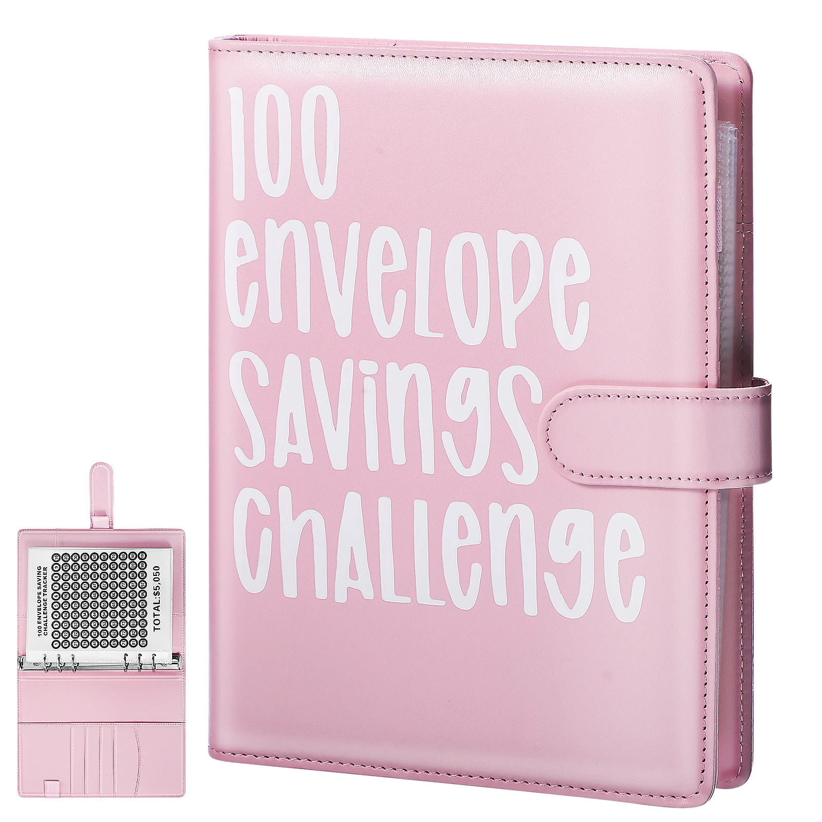 

100 Envelopes Money Saving Challenge Book Savings Binder Planner Budget Organizer Cash Envelope Booklet Financial Tracker