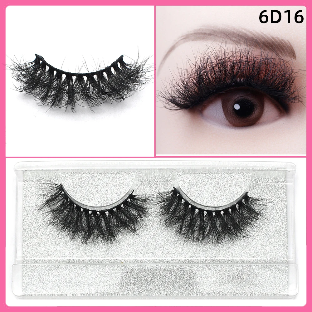 Fuzzy Eyelashes 6D Mink Eye Lashes 100% Cruelty Free Messy Fluffy Soft Strip Lashes Clusters Natural Wispy Fake Lashes Extension