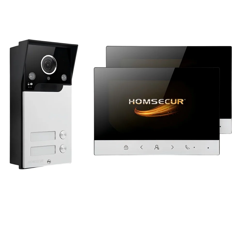 

HOMSECUR 7" HD Video Door Phone Intercom Doorbell Auto Snapshot For 2 Families