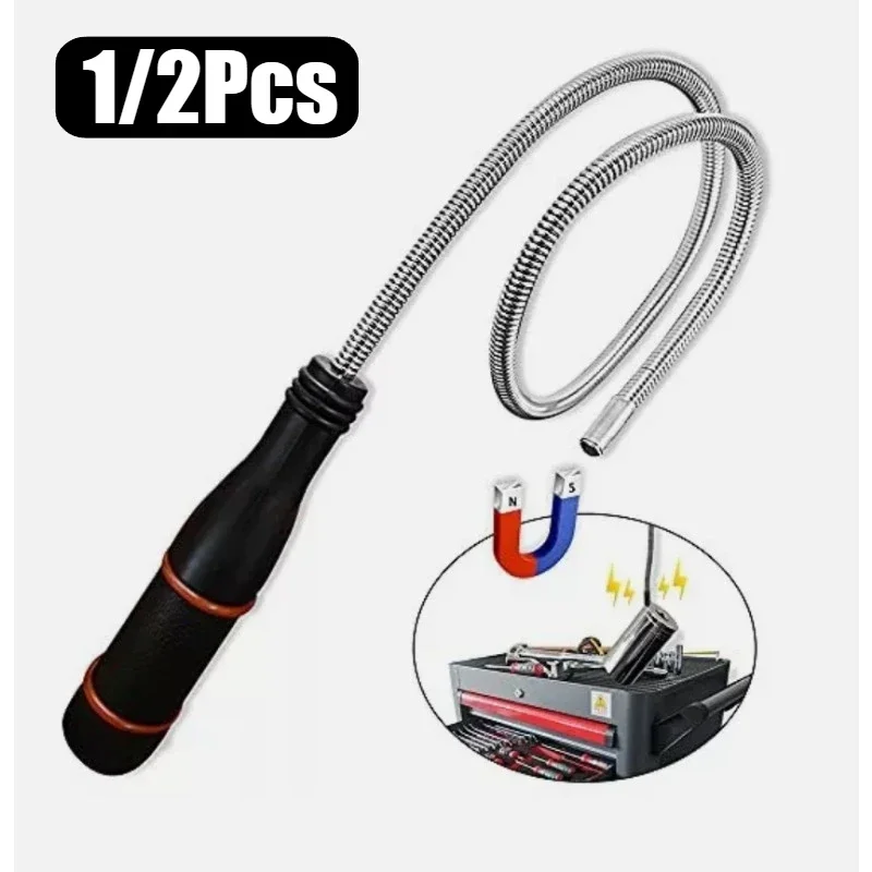 

Bendable Suction Bar Flexible Magnetic Pickup Tool Bendable Snake Pickup for Locate Falling Objects Reach Sink Drains Pick Up