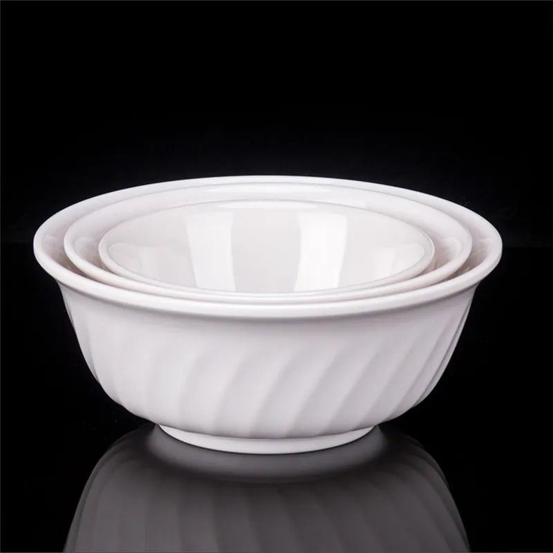 5-7inch White Melamine Bowl Restaurant Soup Porridge Noodle Rice Bowls Mini Seasoning Dessert Sauce Dishes Cheap Wholesale