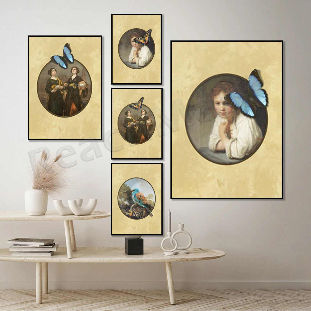 Eclectic Wall Art, Dark Academic Print Original Art, Female Portrait, Francisco Goya, Vintage Typographic Poster, Rembrandt-image