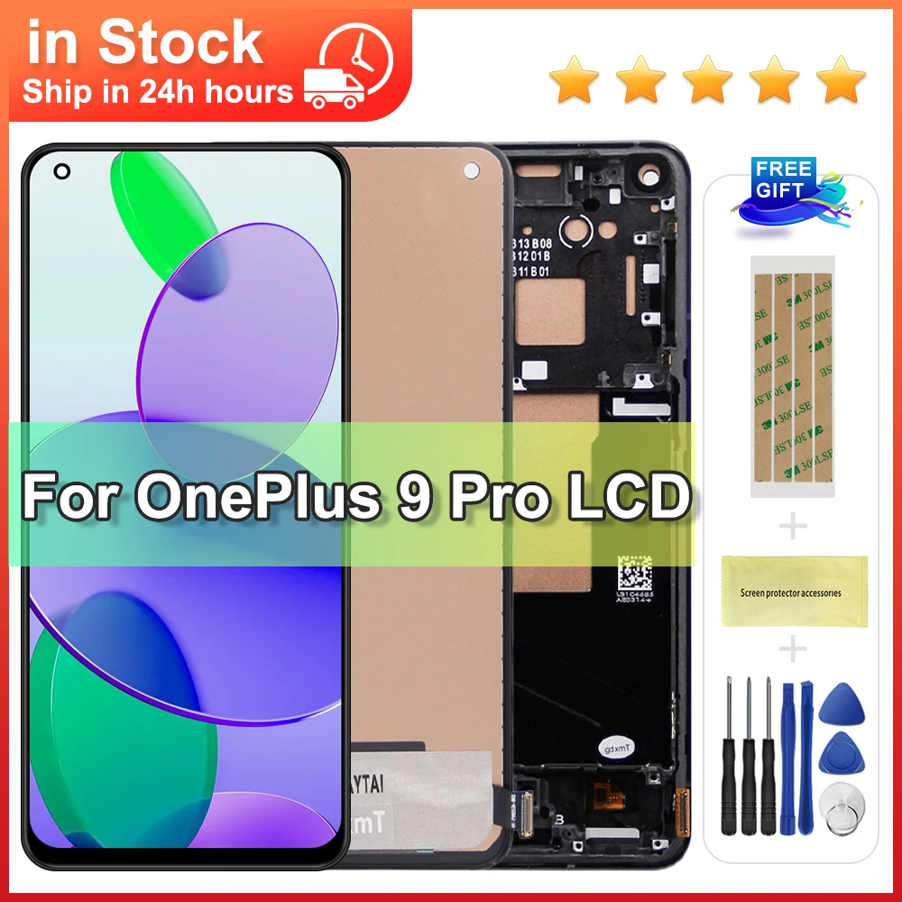 TFT Quality LCD Display Touch Screen Digitizer Assembly Replacement for OnePlus 9 Pro Compatible with LE2121 LE2125 LE2123