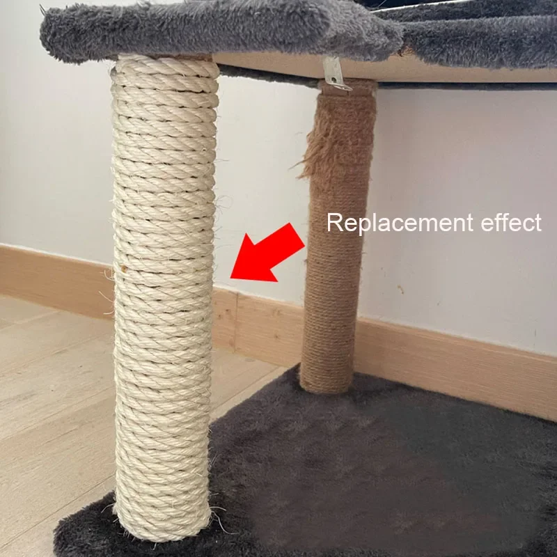 Natural Sisal Rope for Cat Tree Cat Scratching Post Replacemen Rope Sisal for Protect Sofa Cats Scratcher Rope Scraper Cats Toy