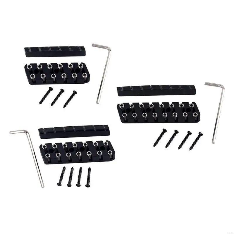 Electric Guitar Lock Nut Metal Camel Bone Guitar String Locking Nut 6-String 7-String 8-String Headless Piano Pillow Set