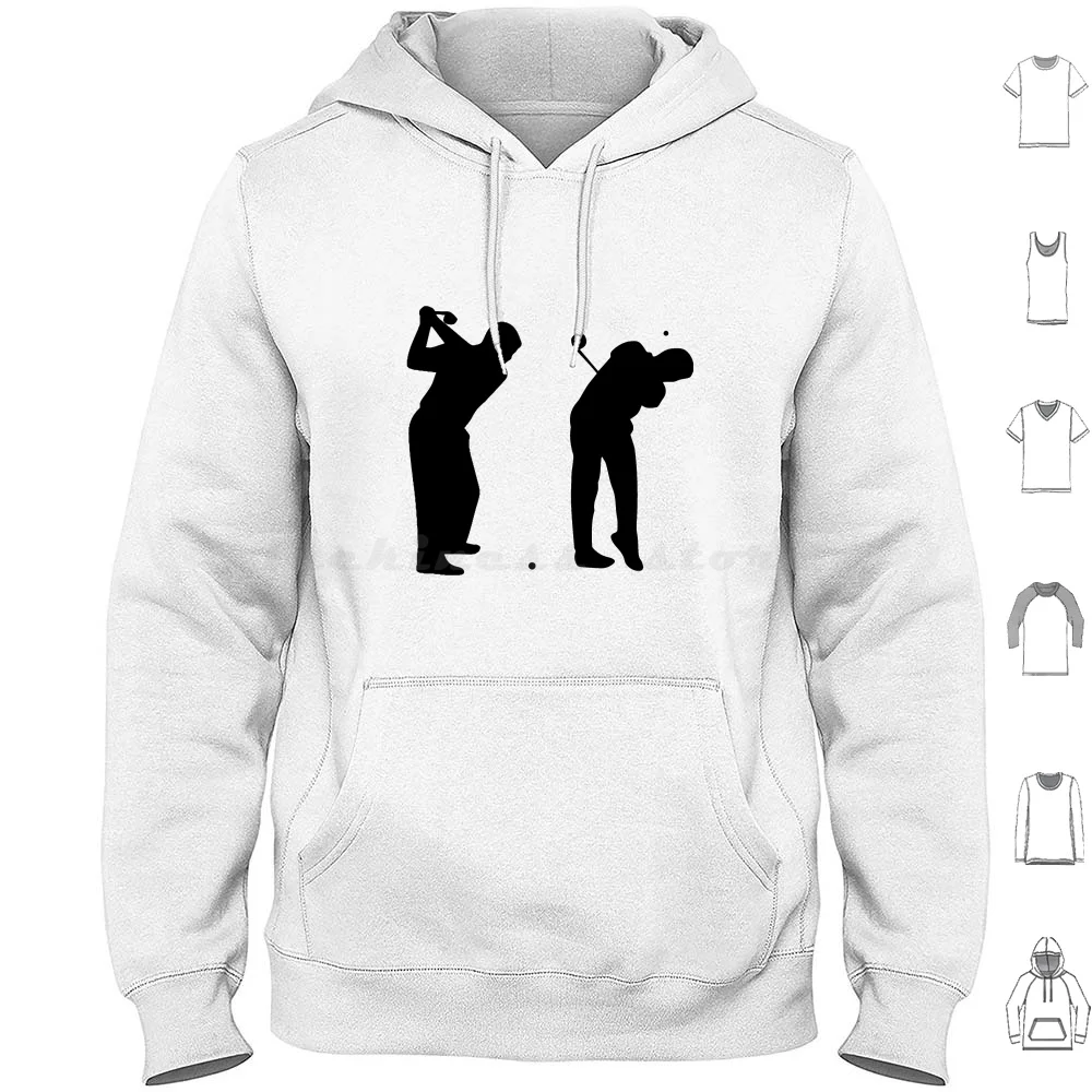 Silhouette Of A Golfer Hitting A Golf Ball Hoodies Long Sleeve Golf Sports Master Pga Sunday Pga Tour Golf Winning