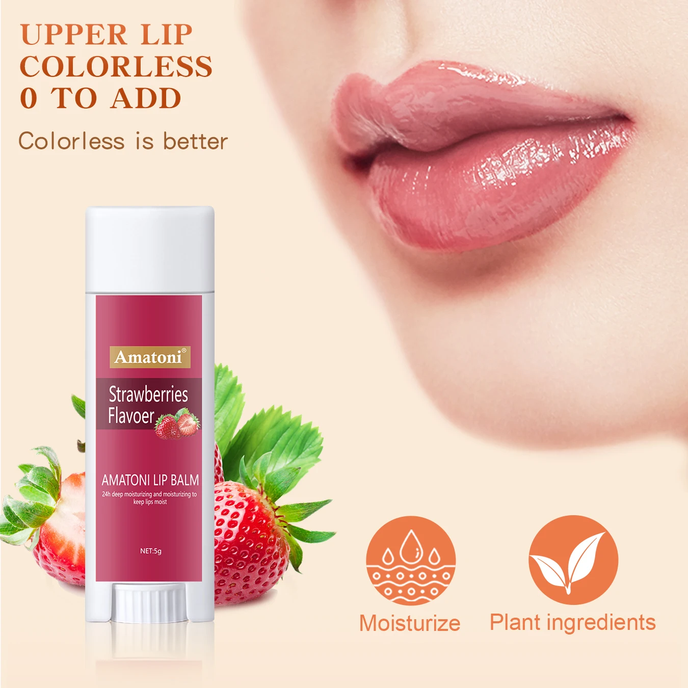 6 flavor moisturizing lipstick 5g × 6PCS gift for exfoliating and nourishing lips, deeply hydrating, modifying and brightening l