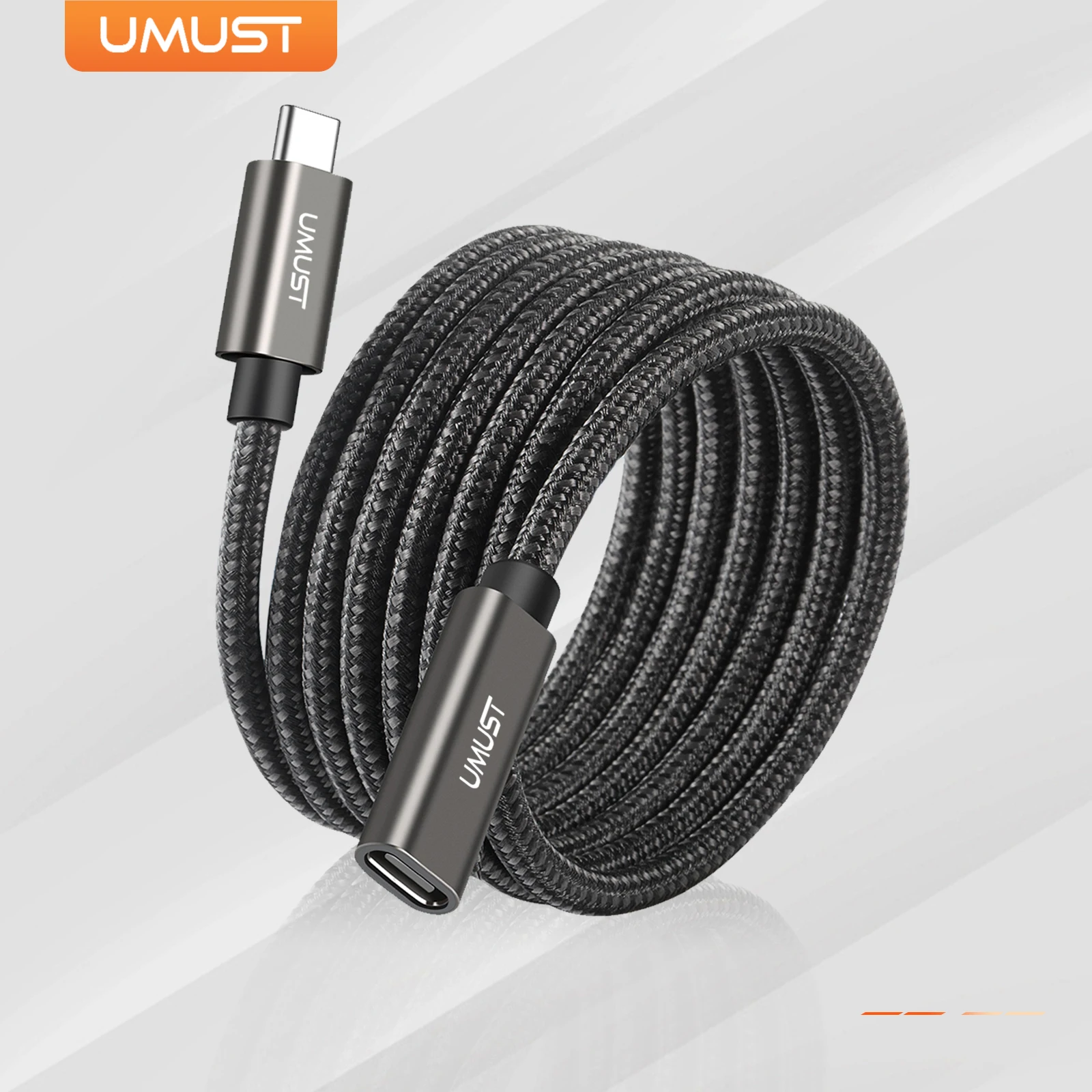 UMUST 60W USB C 3.1 GEN2 Extension Cable (1m/3.3ft) Type-C Male to Female  Fast Charge Cable for Xiaomi Samsung Switch MacBook