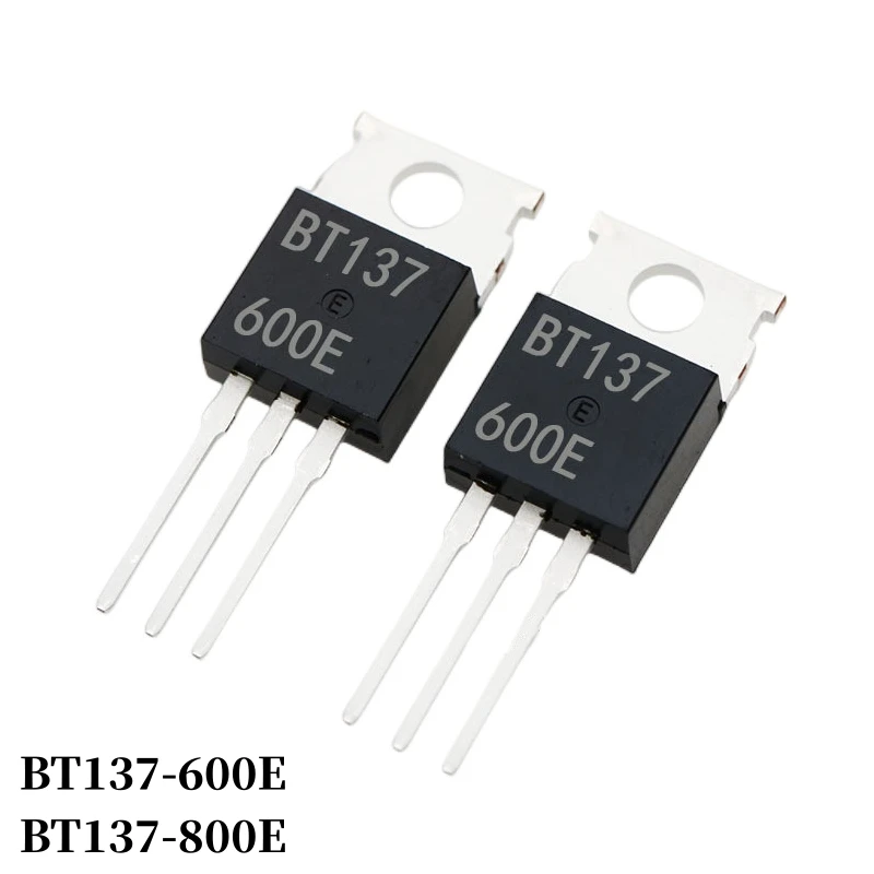 

10~1000Pcs BT137-600E BT137-800E Triac TO-220 DIP Thyristor 8A 600V/800V Large Chip