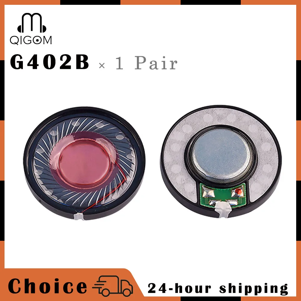 

QIGOM Headphone Units 40MM Driver Edge PET, Bluetooth Headset DIY Unit, Noise Reduction, Composite Film 32Ω 111dB G402B 1 Pair
