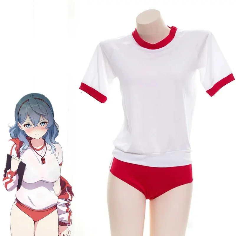Nuovo Anime giapponese Ragazza Studente Ginnastica Palestra Vestito Cheerleader Uniforme Costume Scuola Ragazza Sport Sukumizu Cosplay