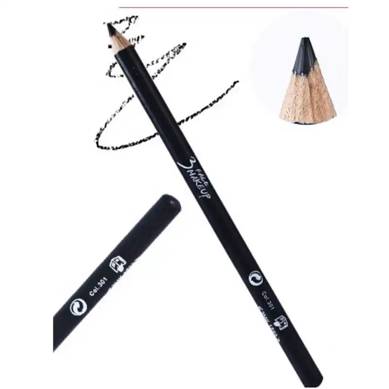 Fashion High Pigmented Hard Eyeliner Black Brown Eye Liner Eyebrow Pencil Long-Lasting Cosmetic