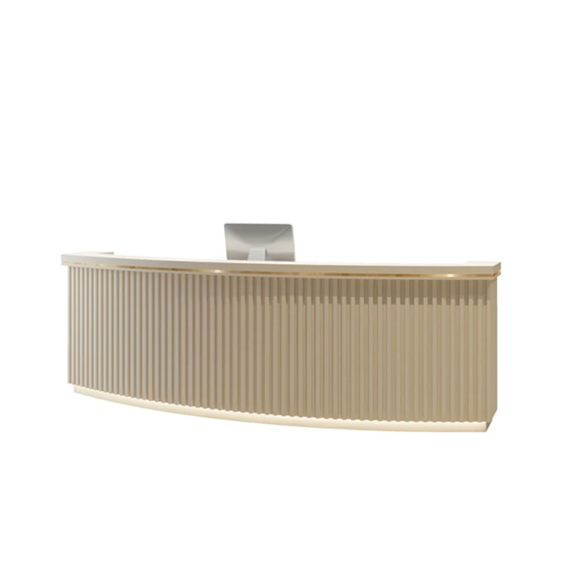 Barber Shop Salon Counter Bureau Reception Modern Desk Curved Home Bar Bank Aesthetic Furniture Restaurant Front Table Workshop image 5