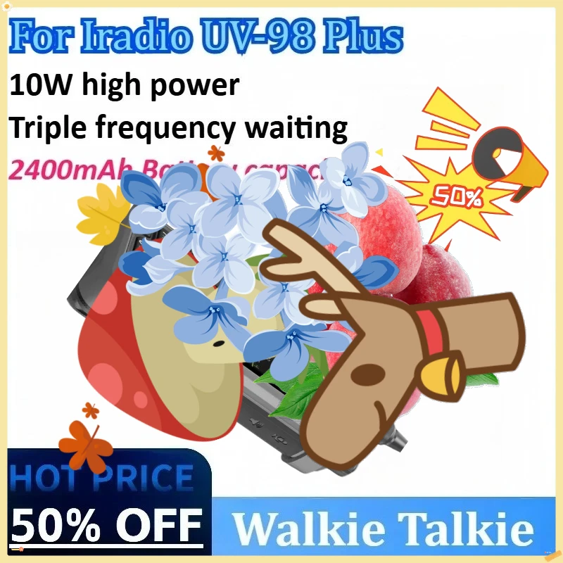

Walkie Talkie for Iradio UV-98 Plus 10W Cross Band Repeater USB CW CB LW LSB SSB SW MW HF 1024 Channel 3-Band Monitor Ham Radio