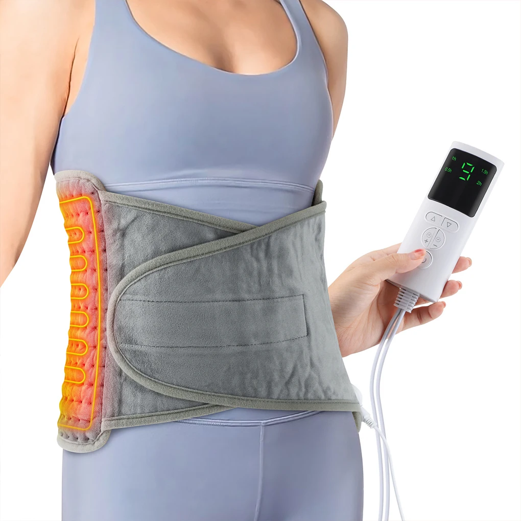 Multifunction Electric Waist Heating Pad Abdominal Heating Mat with 9-speed Temperature Regulation and 4-speed Timing Options