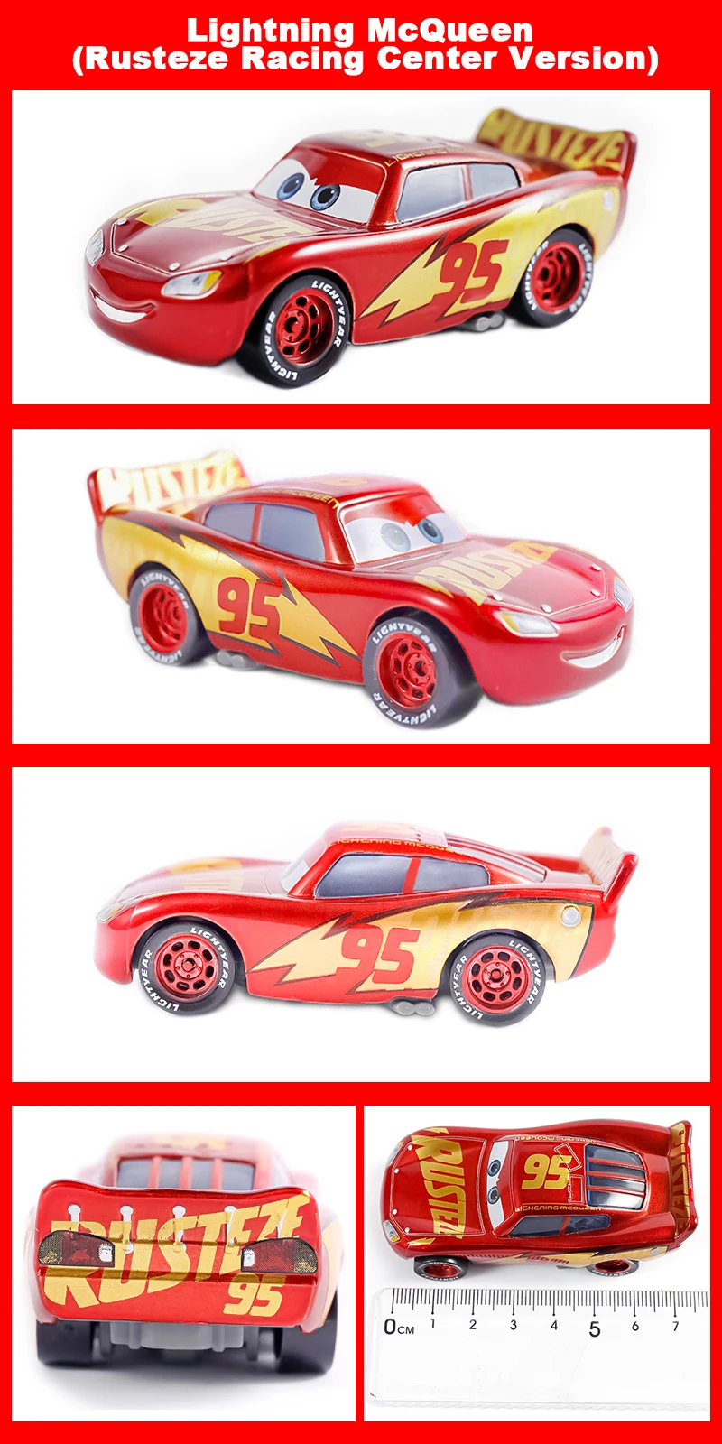 Original Pixar Cars Lightning McQueen Nr.: 24,36,39,54,76,90 Rennspielzeug 1:55 Metall-Druckguss-Legierungsautos Spielzeug für Kinder – Detail 19