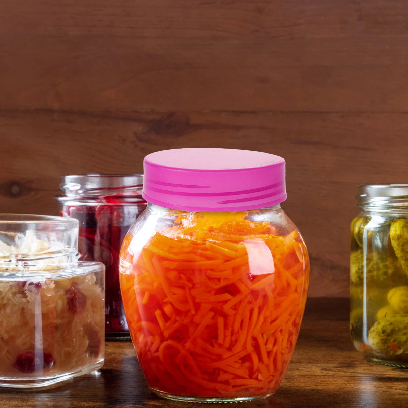 

Plastic For Sealing Bottle Caps For Craft Wide Mouth Reusable Water Bottle Lids Anti-Leak Jar Covers Kitchen Jar