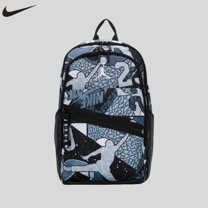 Nike JORDAN Unisex Large Capacity Portable Backpack Lightweight Multi Pocket School Travel Commuter Daypack JD2513030AD-002