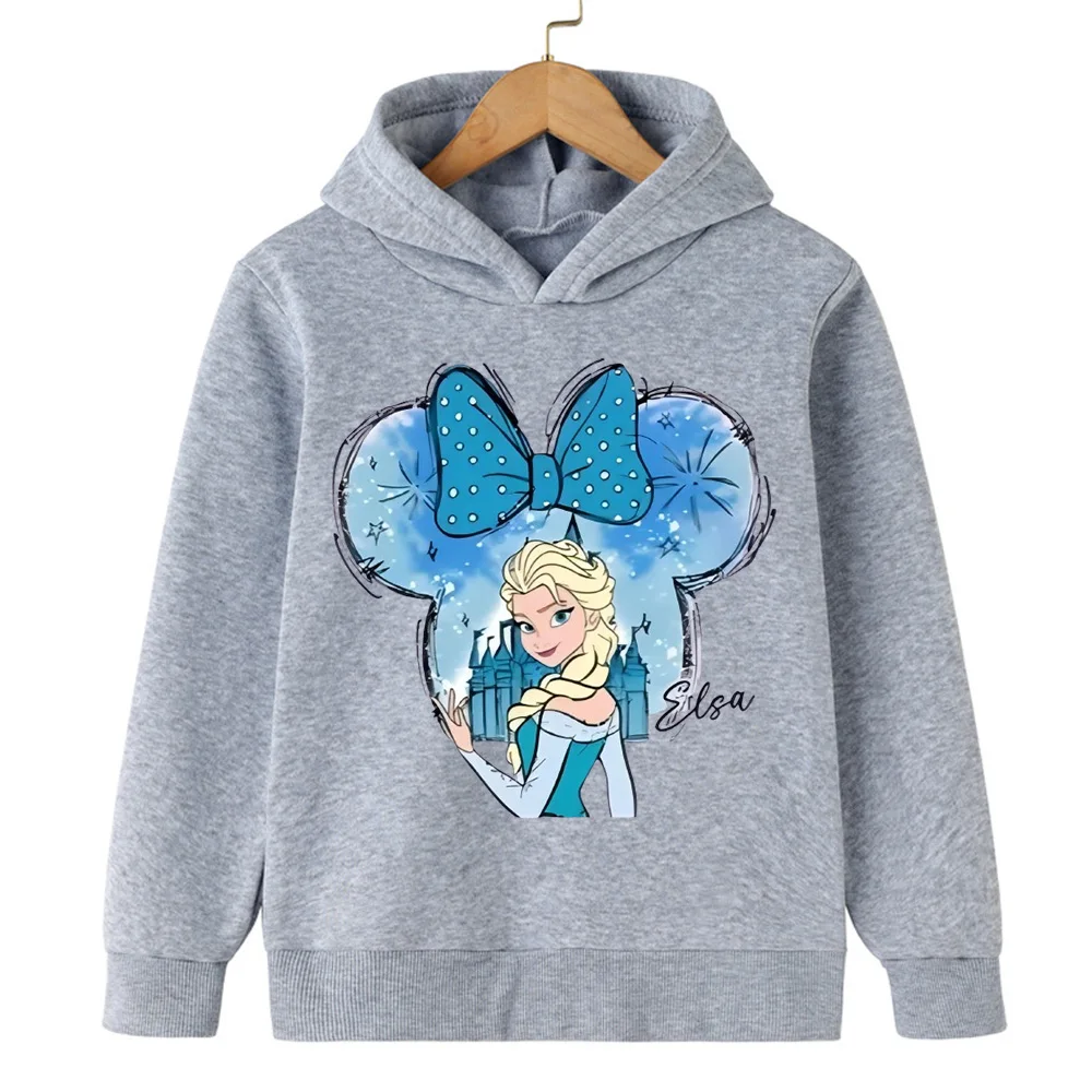 ملابس شتوية لطيفة للأميرة إلسا للأطفال والأولاد والبنات في الهواء الطلق، سترات رياضية مريحة بغطاء للرأس دافئة