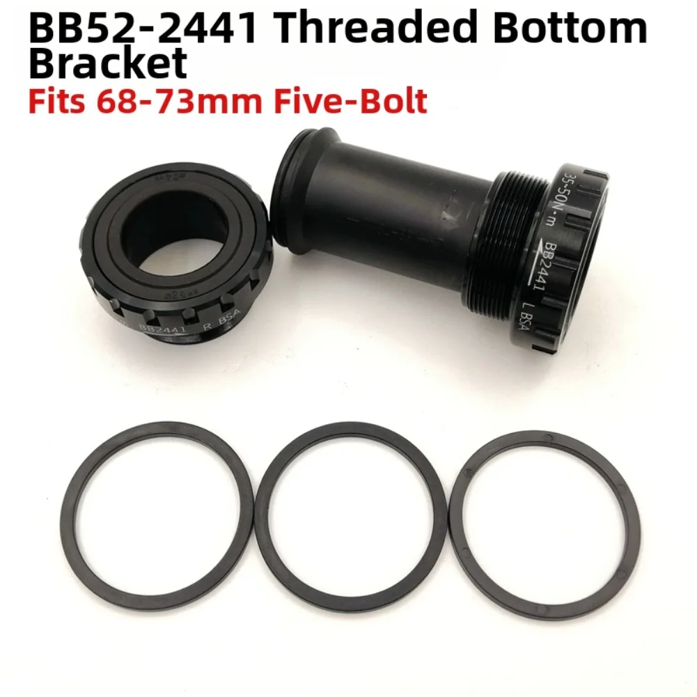 

Bicycle Bottom Bracket BB52-2441 Aluminum Alloy Threaded Hollow Integrated Shaft Core For 68-73mm Bottom Brackets Replace Parts