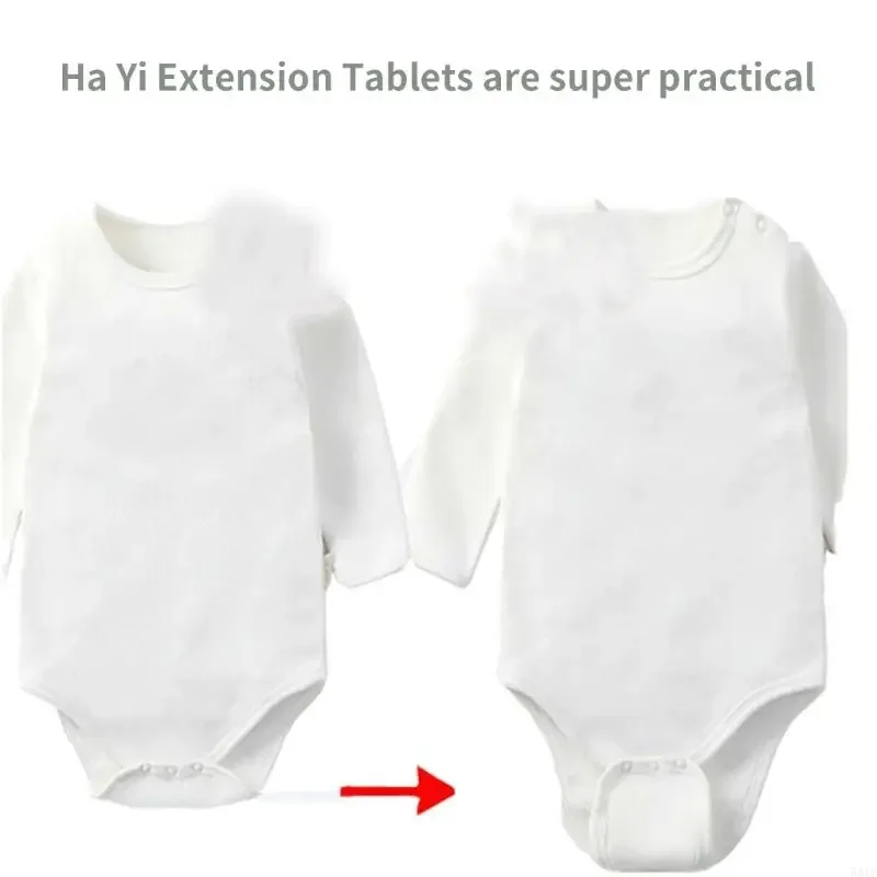 581F Set of 4pcs Infant Clothing Adjuster Plastic Crotch Extender Breathable Cotton Pad Safe Daily Prolonged Use
