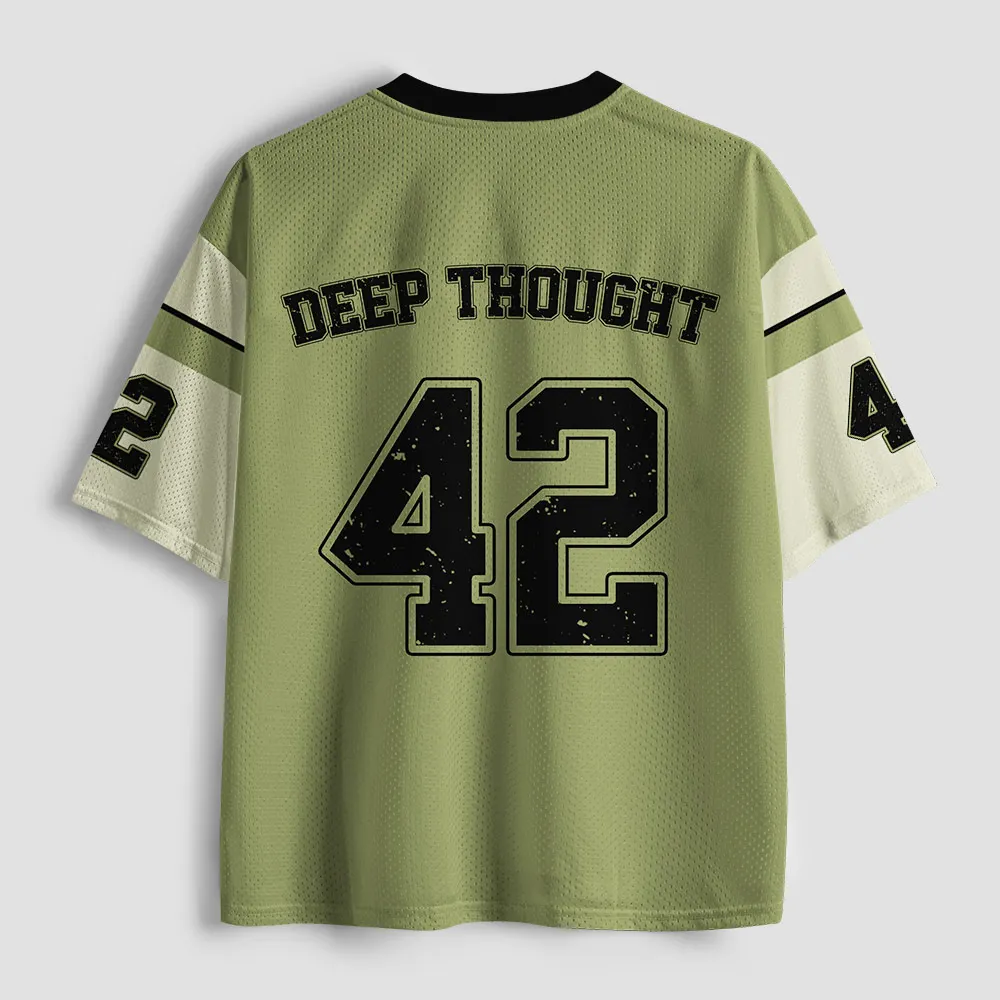 2026 new unisex mesh T-shirt V-neck lightweight breathable polyester mesh retro nostalgic printed casual sportswear
