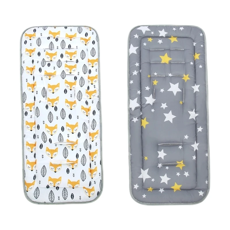 Thick Baby Carriage Pad Breathable Fabric Comfort Universal Fit Quick Installation Design