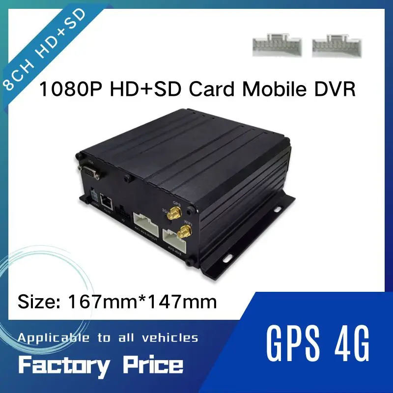 LSZ Fahrzeug Auto 8CH 4G GPS WIFI 1080P HD Mobile DVR Remote View MDVR Für Lkw Van Bus