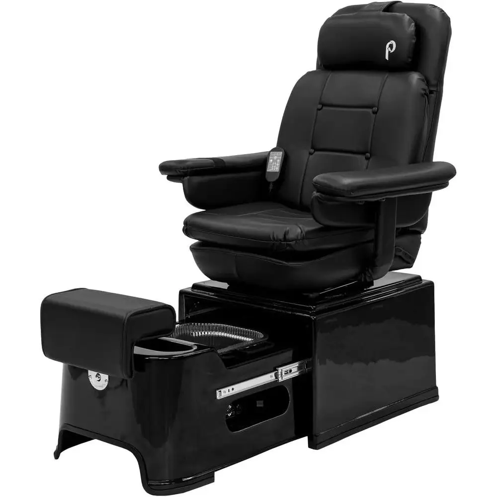 

PS92 No PlumPedicure Spa Chair with ootsie Bath & Disposable Liners, Reclining Swivel Vibration Chair, Adjustable ootrest & Dura