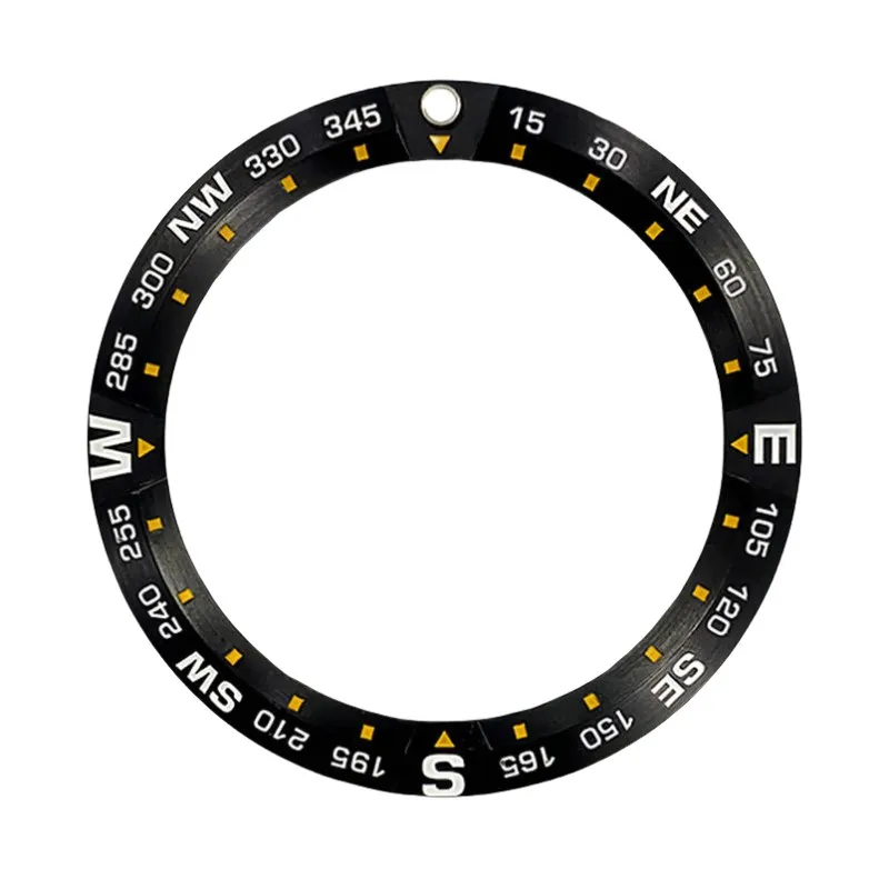 Silver Black 40mm*31.2mm Flat Aluminum Watch Bezel Insert Replacement Men Various Watch Accessories Parts