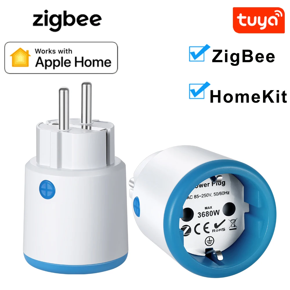 NEO Coolcam Tuya Smart Zigbee Power Plug 16A EU Outlet 3680W Meter Remote Control Work With Zigbee2mqttt And Tuya Hub