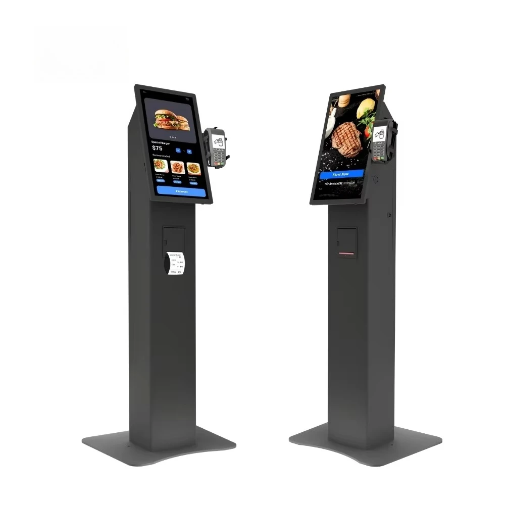 

Gold Seller 21.5'' Order Kiosk for Restaurant/Bars/Cafe Android 15 RJ45 4+64G 280-Highlight Touch Screen Digital Plastic Animati