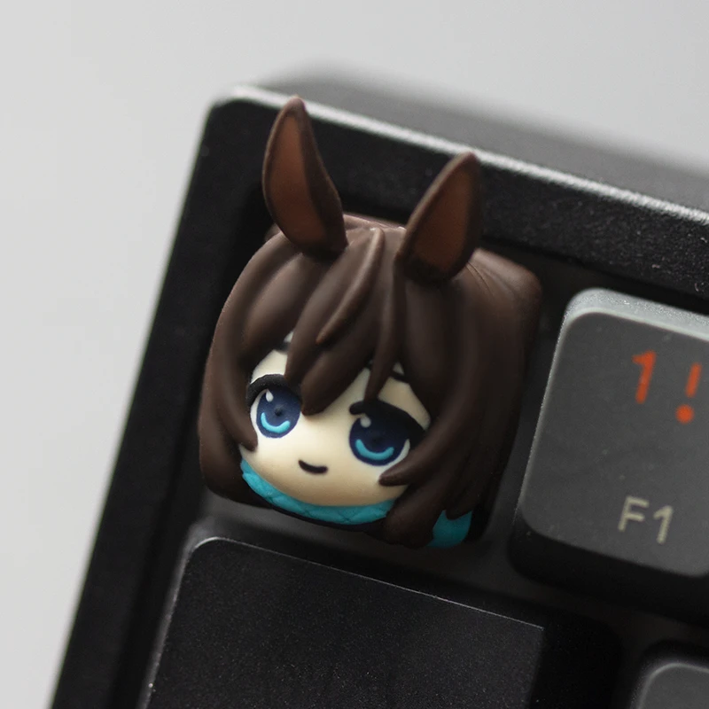 Arknights Gaming Character Key Caps Amiya/Phantom Resin Layered Drip Gel Design MX Switch Keycaps for Mechanical Keyboard Gifts