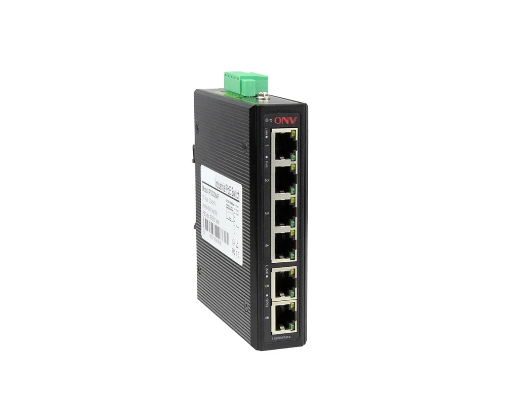 ONV unmanageable outdoor 4 Port POE 10/100/1000MMbps 2 Ports Uplink industrial network switch PoE