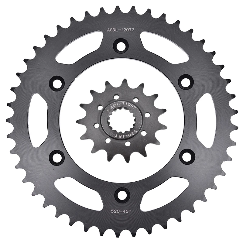 

520 15T 45T Motorcycle Front Rear Sprocket 250 EXC 400 450 EXC 525 MXC XC 530 EXC XC-W Six Days For KTM For Husqvarna