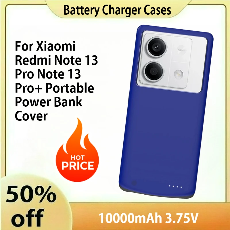 

Battery Case For Xiaomi Redmi Note 13 Pro Note 13 Pro+ Portable Power Bank Cover for Redmi Note 13 Power Case 10000mAh