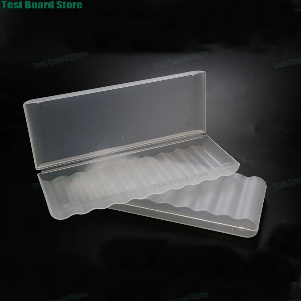 

1Pcs 10 slot AA battery transparent plastic storage box, hard battery container for AA No. 5 battery storage box accessories