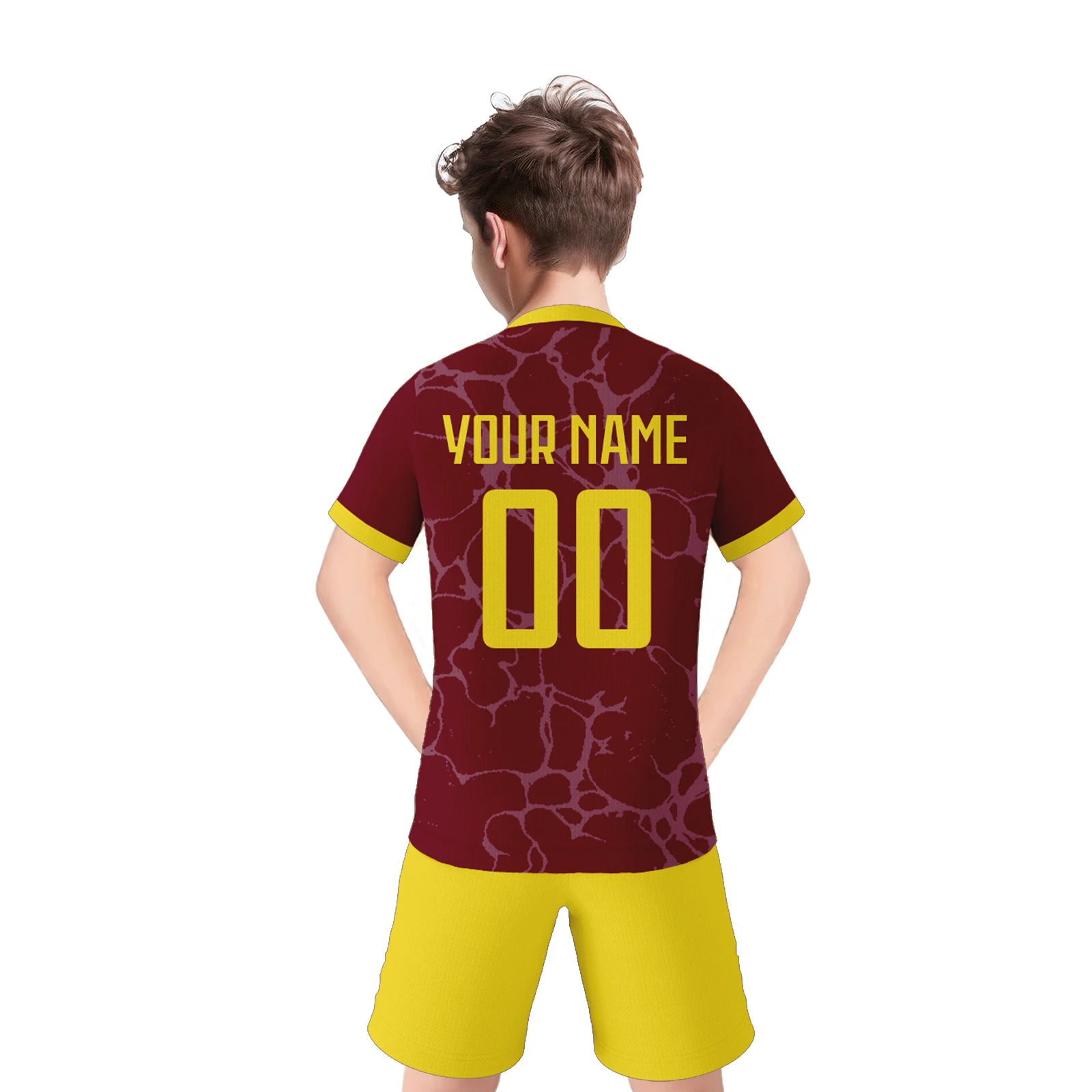 Custom Kids Belgium Soccer Set, Personalized Name Number Football Uniform for Boys Girls, National Team Jersey Kit - view 4