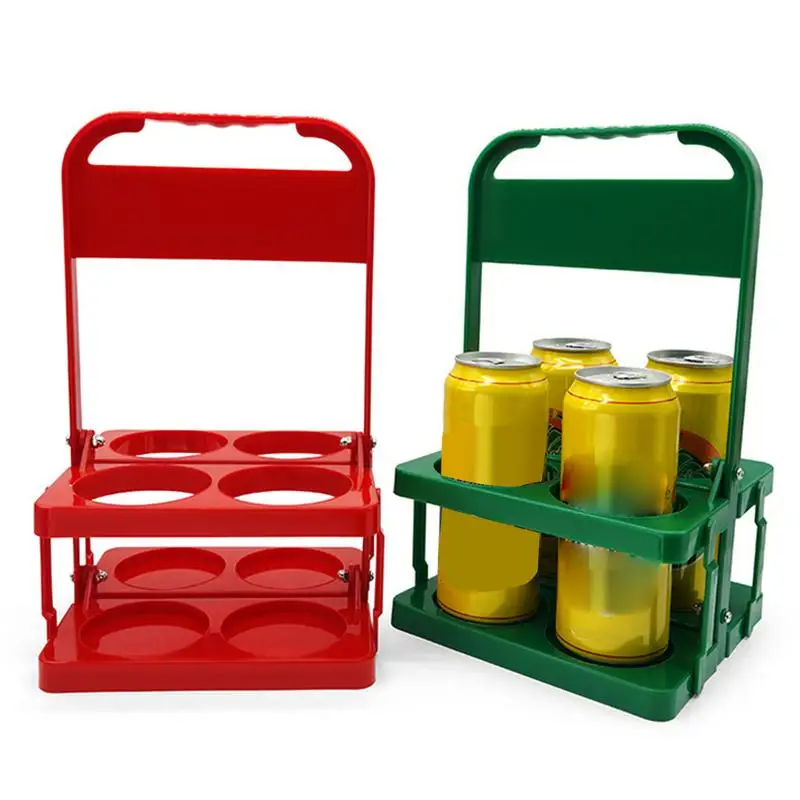 

Portable Beer Drink Display Basket Exercise Fitness Bicycle Collapsible Beverage Holder Beer Carrier Four Compartment Beer Tote