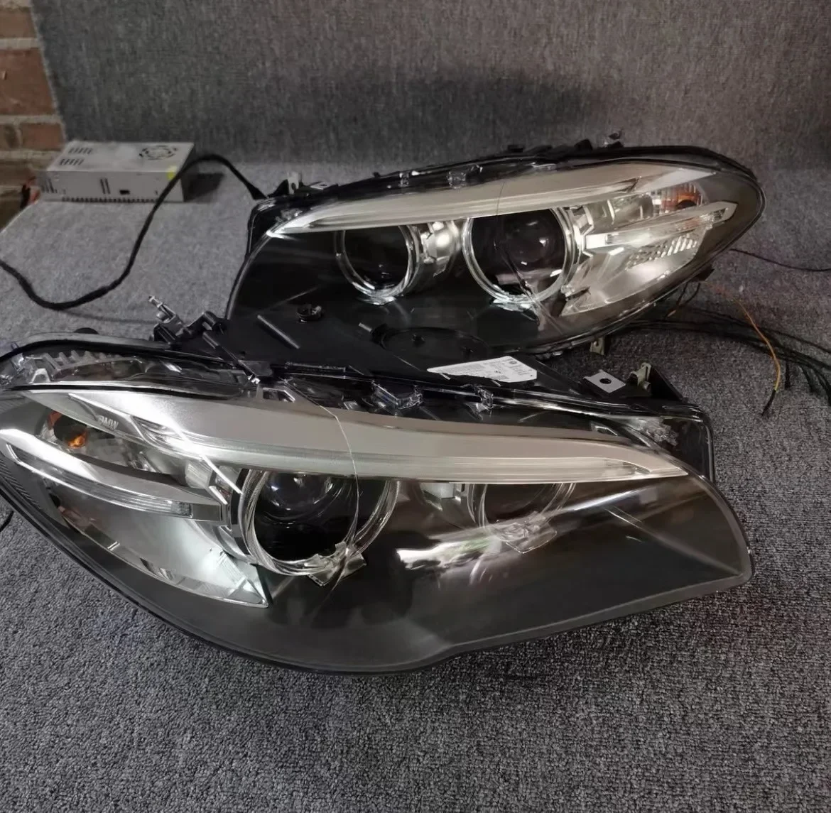 

Car Front light Headlight Led Daytime Running DRL Head lamp Low High Beam Angel eye for BMW 5 series F18 520 523 525 11-17