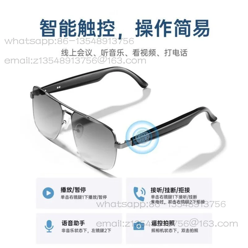 Smart glasses bluetooth headset high definition sound quality strong battery life running sports sunglasses