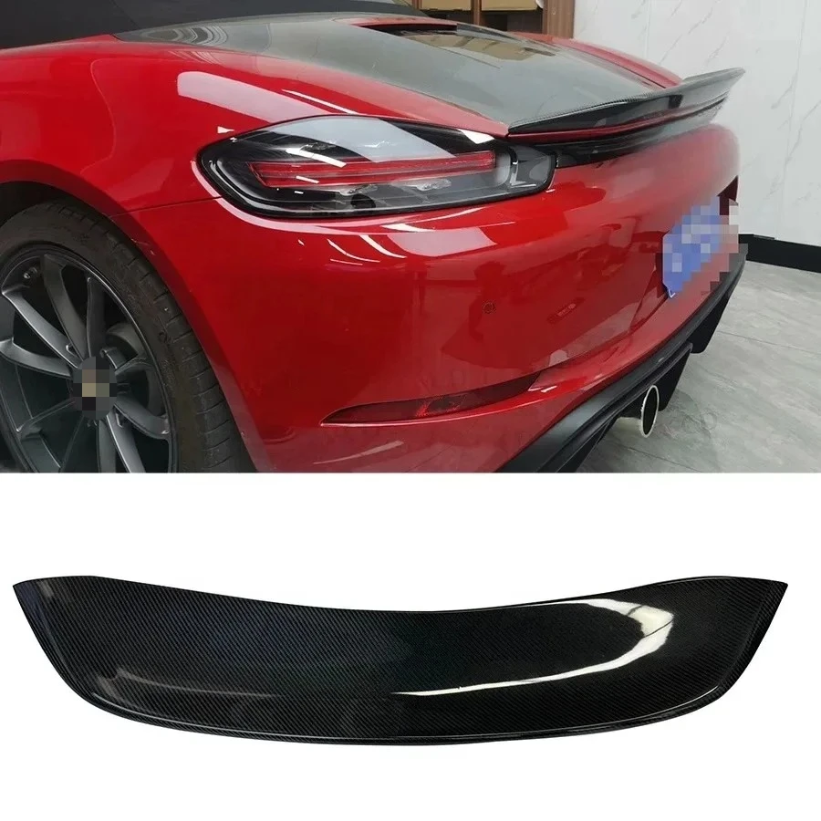 

Высококачественный задний спойлер багажника из углеродного волокна для 718, задний спойлер Cayman Boxster, автомобильные аксессуары