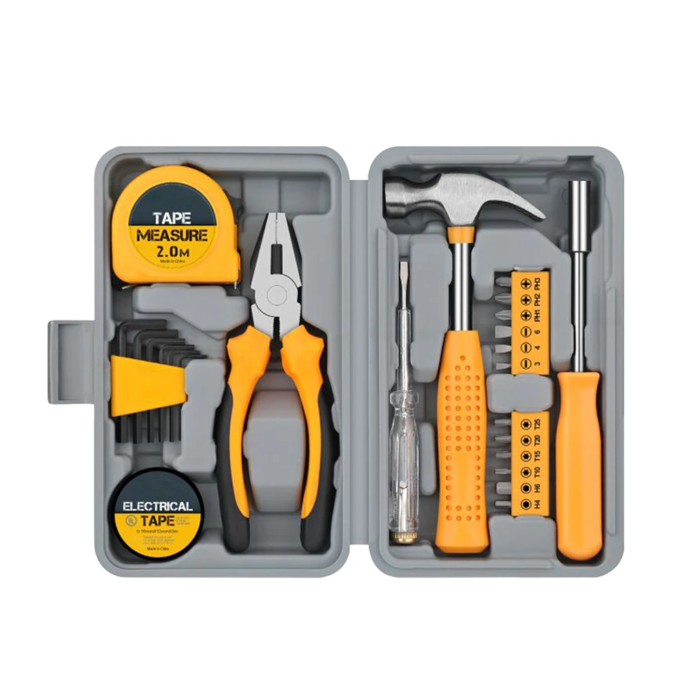 Household  Tool Kit for Women  Tool Box Set of Starter Basic Ladies Tools for Home  Maintenance and Repair Yellow