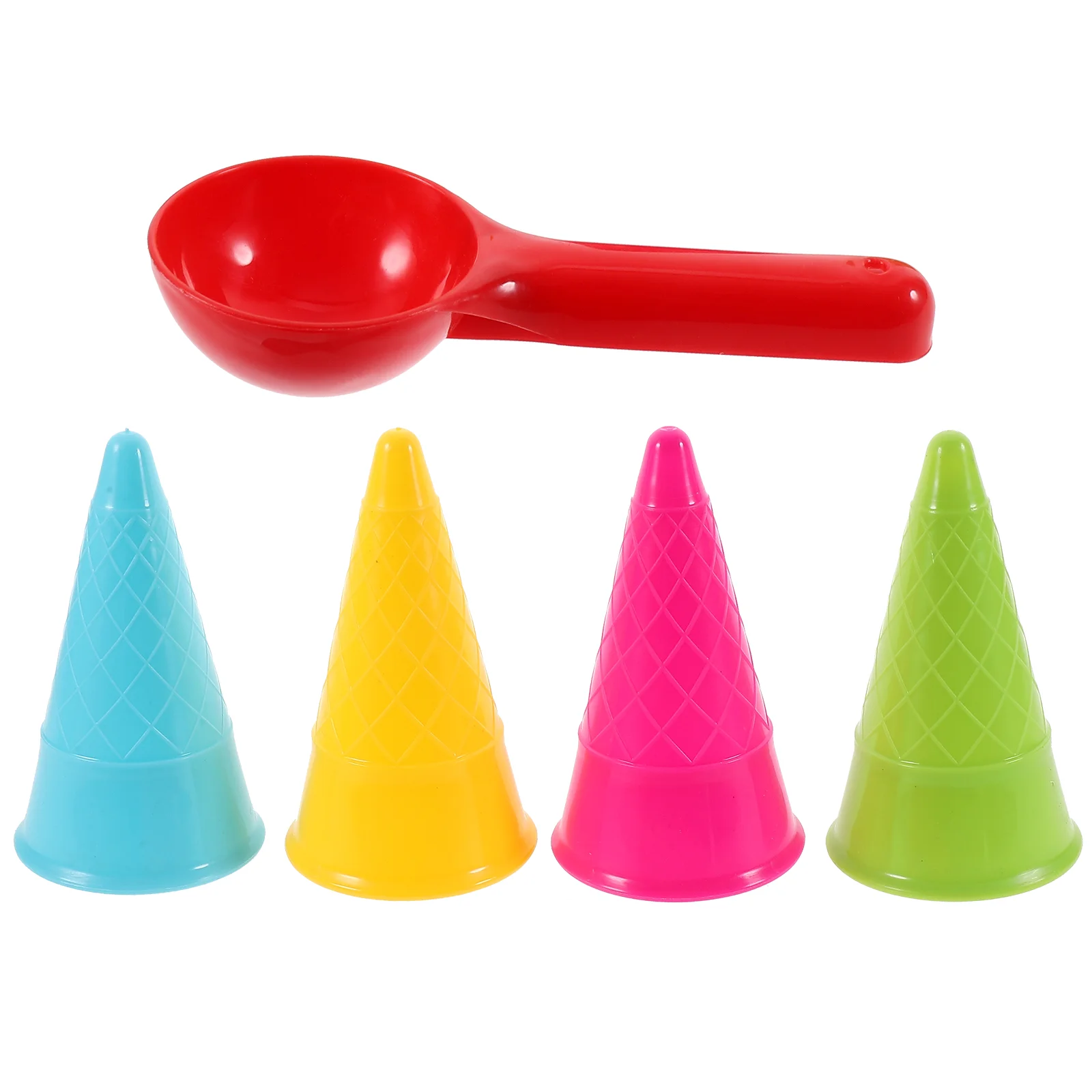 Jouet de plage pour enfants, jeu de sable pour bord de mer, cônes de crème glacée et scoop, 1 ensemble